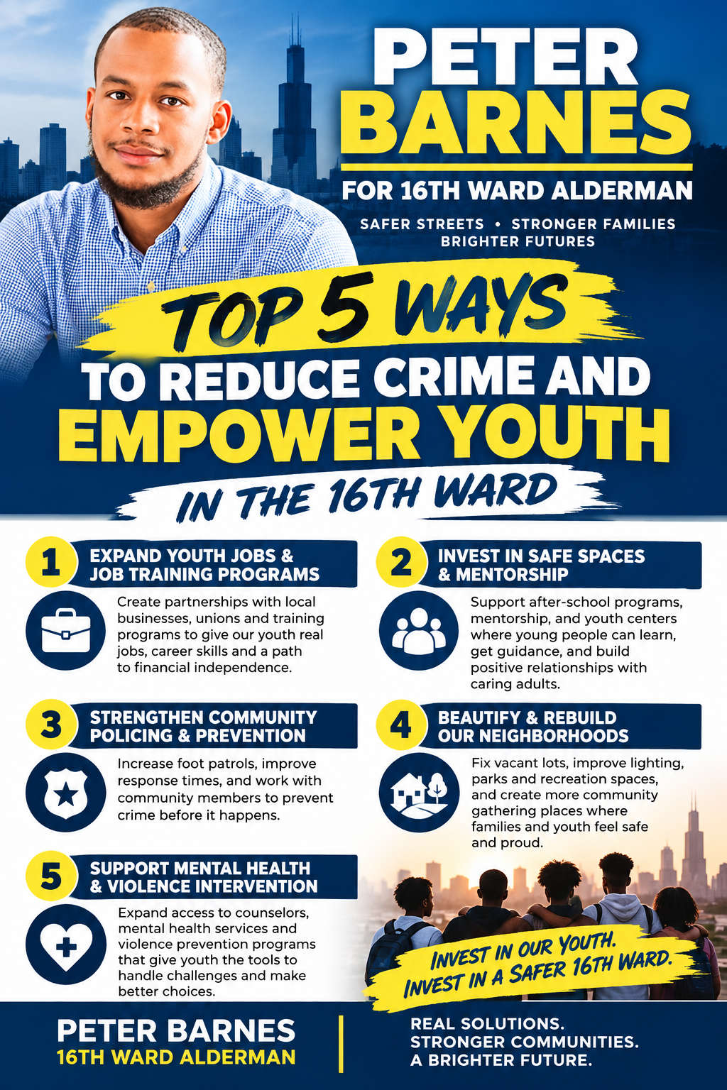 Peter Barnes' top 5 ways to reduce crime and empower youth in the 16th Ward